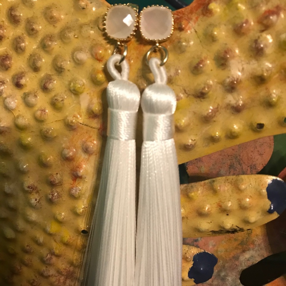 Real Birthstone Tassel Earrings